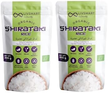 Livsmart Organic Shirataki (Konjac) Rice - Keto Rice 200g (Pack of 2)
