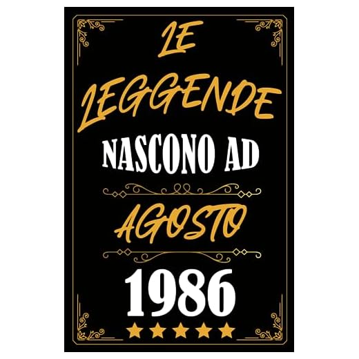 Le Leggende Nascono Ad Agosto 1986: Idea Regalo di compleanno 37 anni originale per donne e uomini / Quaderno a righe"
