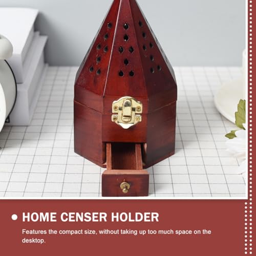 Support Décoratif pour Brûleur de Parfum en Pin Massif Artisanal