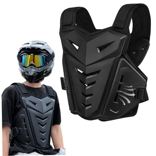 Motorradpanzerung Stoßdämpfer Absorptionsmoturpanzerweste Verstellbarer Brust Atmungsfreier Brustschutz Beschützer Dirtbike-Ausrüstung für Männer Mountainbike Rennen im Gelände, Weste, Motorrad