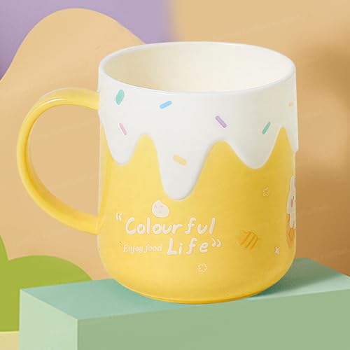 Image of FunBlast Milk Mug for Kids - 420 Ml; Unbreakable Mug for Kids, Milk Mugs for Kids Unbreakable - Milk Drinking Cup for Kids (Yellow)