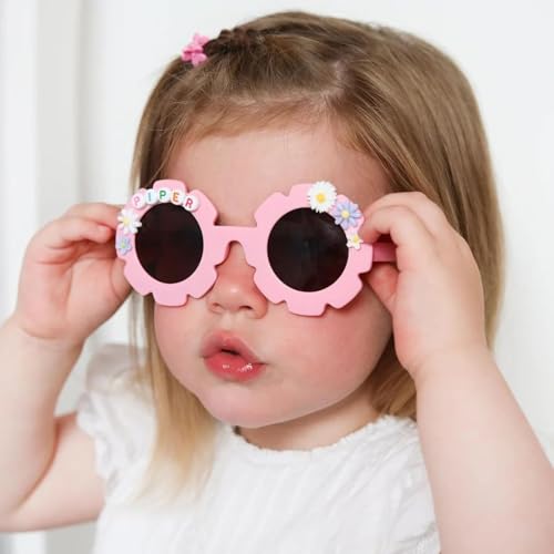 Custom Name Sunglasses for Girl Boy Personalized Kids Letter Beads Cute Glasses for kid Birthday Gift2