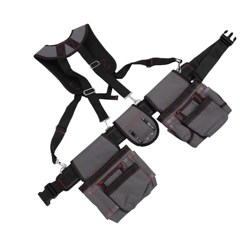 Cinturón de Herramientas para Hombre, Cinturón de Artesano, Bolsa para Cinturón de Herramientas, con Correa Ajustable para la Cintura, Bolsa de Herramientas Ajustable para