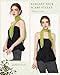 JENSVOIR Scarf for Women, Light Green Flower Rose Chiffon Neck Scarf Light Soft Fashion Scarves Neckerchief Hair Band
