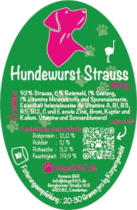 Hundewurst Strauss 800 Gramm