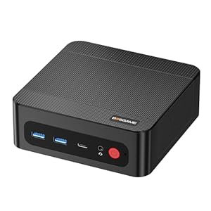BOSGAME P4ultra Mini PC Ryzen 7 7730U (bis zu 4,5 GHz, 8C/16T) Mini-Computer, DDR4 16 GB RAM, 1 TB M.2 NVMe SSD Mini-Desktop, HDMI/DP/USB-C, Dreifachbildschirm-Anzeige, LAN RJ45 *2, WiFi 6E, BT 5.2