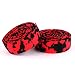 Vinqliq New Super Soft Cork Bike Bicycle Cycling Handlebar Tape Wraps with Bar Plugs (Red & Black)