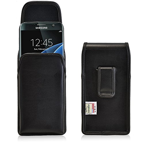 Turtleback Holster Made For Samsung Galaxy S7 Edge Black Vertical Belt Case Leather Pouch With Executive Belt Clip Made In Usa #TOP28