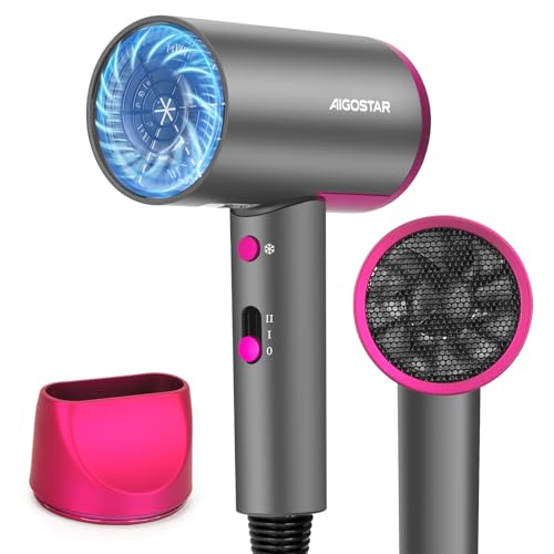 Aigostar Secador Pelo Viaje 2200W Ionico Hair Dryer Gris, 3 Temperaturas, 2 velocidades, Botón Frío, ligero y compacto, Para Hogar, Hotel, Gimnasio Aigostar Secador Pelo Viaje 2200W Ionico Hair Dryer Gris, 3 Temperaturas, 2 velocidades, Botón Frío, ligero y compacto, Para Hogar, Hotel, Gimnasio