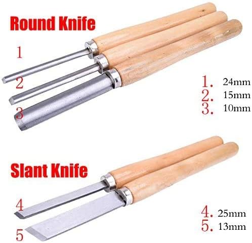 COLIBROX 8PCs Wood Carving Knife Lathe Chisel Set Turning Tools Woodworking Gouge Skew Parting