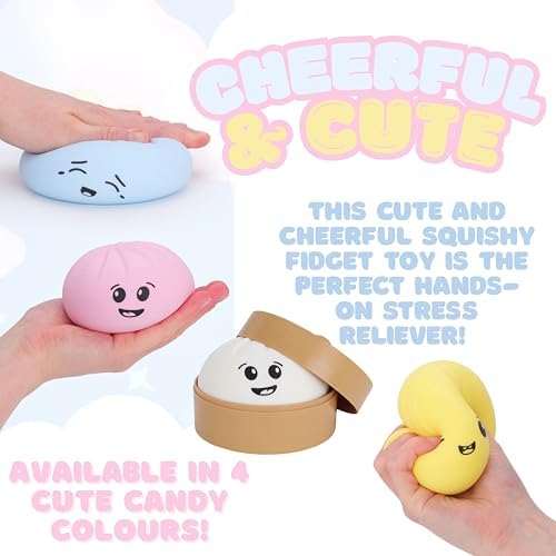 Toyland® Squishy Bao Dumpling Sensory Fidget Toy with Plastic Steamer Box - Squeeze Toys for Kids - 1 Chosen At Random - Ages 3+ - View 6