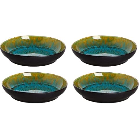 palmer 4 x Lotus Teller tief, Steingut, Ø 21 cm Cover