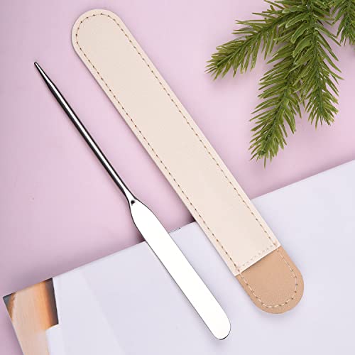 XNHIU Picasso Spatula Makeup Korean Picasso Stainless Liquid Foundation Spatula with Case Cover Professional Facial Cosmetic Makeup Tool