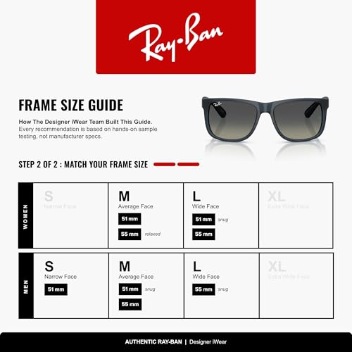 Image of Ray-Ban RB4165 Justin Classic Square Sunglasses for Men for Women