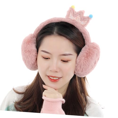 KESYOO S Winter Cartoon Crown Earmuff Lightweight Ear Warmers for Outdoor Cold Weather Thick Protective Cover for Boys Random Color3