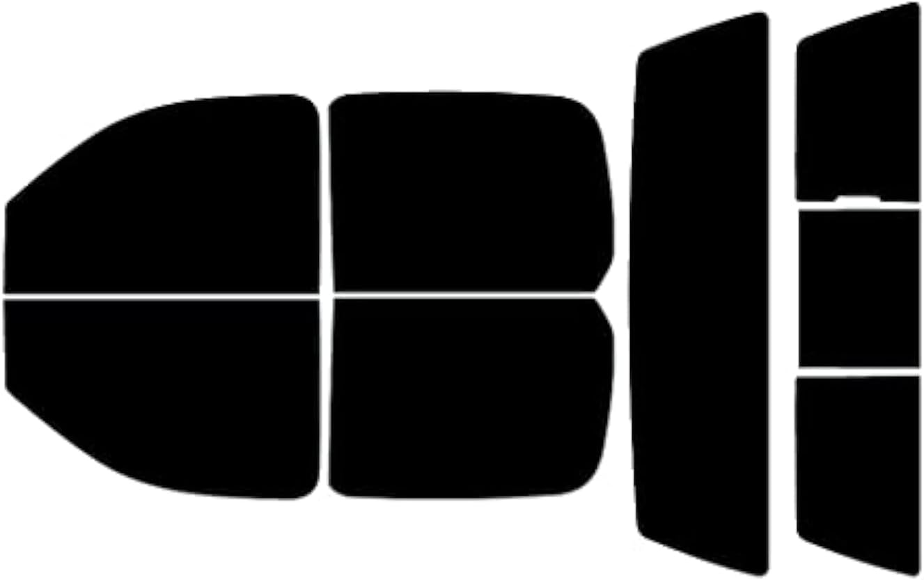 Rvinyl Window Tint Kit Compatible with Chevrolet Silverado 2007-2013 4 Door - Black 5% - Single Ply No Bubble Film - Do it Yourself Vehicle Complete Precut Kit