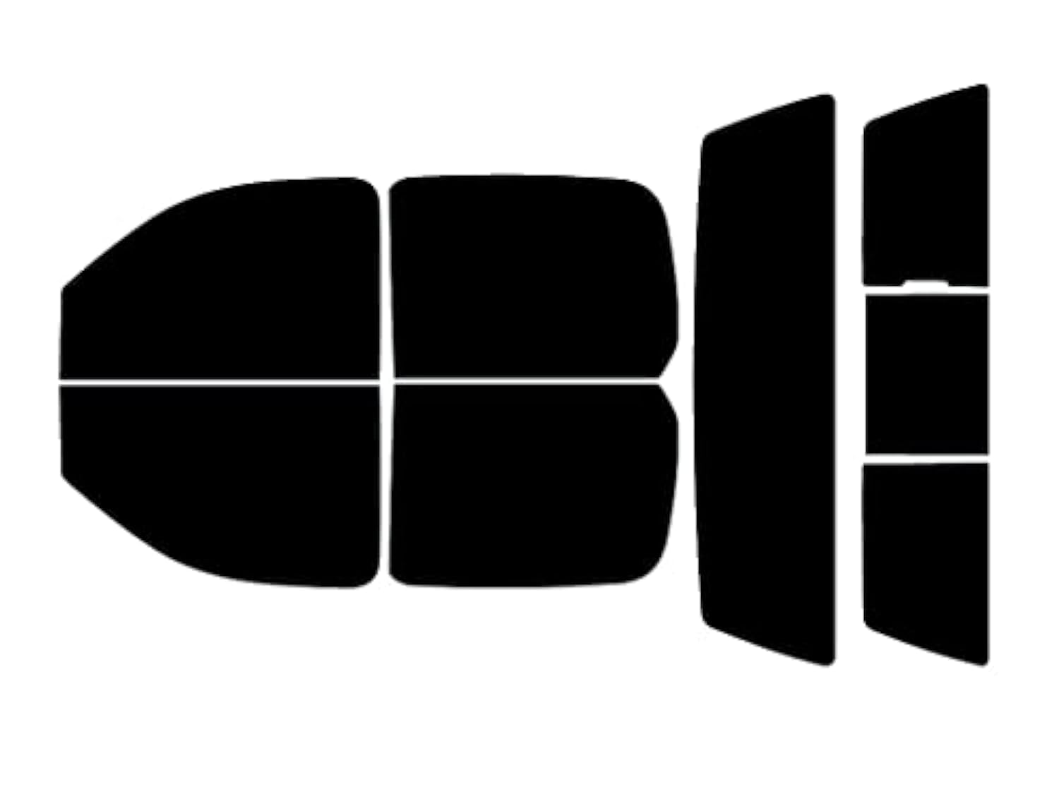 Rvinyl Window Tint Kit Compatible with Chevrolet Silverado 2007-2013 (4 Door) - Complete Precut Kit - 5%