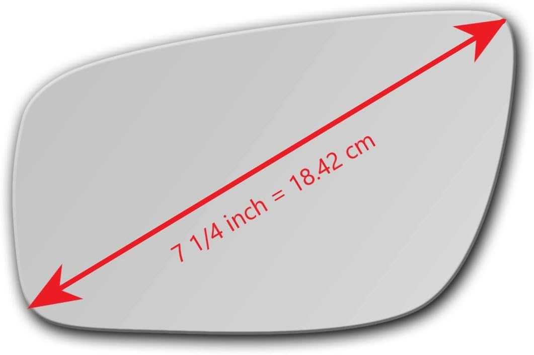 New Replacement Mirror Glass with FULL SIZE ADHESIVE for Mercedes-Benz E Class/AMG Driver Side View Left LH