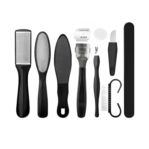 EUZUXU 10 Piezas Kit de Pedicura, Kit Pedicura Profesional, para Removedor De Piel Dura y los callos