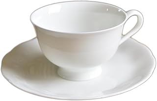 【スペシャル ボーンチャイナ 】高台カップに フリルソーサー コーヒー 紅茶 カップ&ソーサー 陶磁器 すりきり200cc