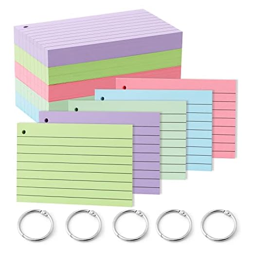 Yougeigy 500 Pieces Index Cards, 3x5 Inches Colorful Ruled Notecards with Spiral, Flash Cards, Study Cards Note Pad Paper for Taking Notes and Reminders, Work, College, School(100 Sheets per Color)