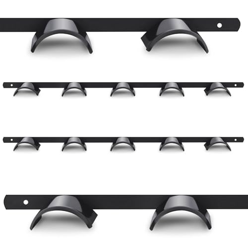 Aliceset 2 Pcs Horse Bridle Rack Wall Mount Metal 5 Spot Bridle Rack Horse Tack Organizer Rounded Tack Hook Space Saving Storage for Barn Room Halter Headstall Supplies Black