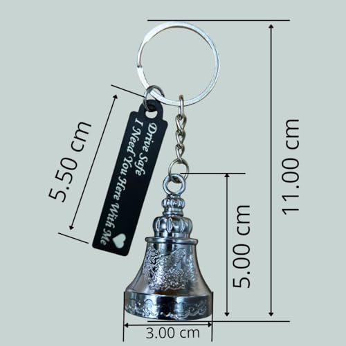 Image of OTTAVO Guardian Bell Keychain, Oxidized Copper, Tibetan Style, 5 cm Height, Good Luck Charm
