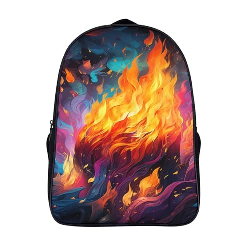 Mochila niños dibujos animados Flames evita cuadernos mojados con su diseño impermeable 3D