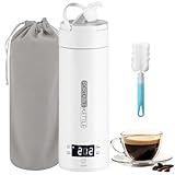 Travel Kettle Portable Electric Kettle,400ml Personal Hot Water Boiler With 4 Smart Tempe Preset,304 Stainless Steel Electric Travel Kettle with Auto Shut-Off & Boil Dry Protection