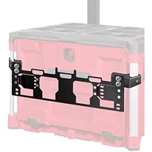 Packout Mount, Front and Side Packout Mounting Plate Compatible with Milwaukee Packout Toolbox-Mounts Crates, Fits Full Size and Half Size Packout Accessories Black