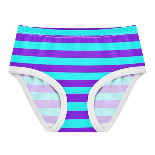 Cyan Purple Stripe Toddler Girls's Underwear 2T