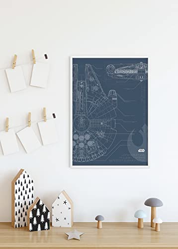 Lámina de pared Star Wars Falcon de Komar, póster de alta calidad de 50 x 70 cm sin marco 3