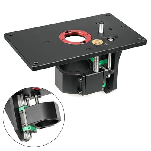 Oberfräsenhebetisch, Router Tisch Lift Kit, Trimmmaschine Lift Tisch, Router Lift Insert Plate Lifting with Fixed Base Kit, für Holzbearbeitung, für Kleine Trimmmaschinen