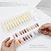 216 Colors Nail Display Chart, Nail Gel Polish Organizer Color Card with 240 False Nail Tips, Nail Color Display Book Chart Salon Nail Supplies Sample Chart Tool Set Nail Swatch (Silver, 1 Pack)