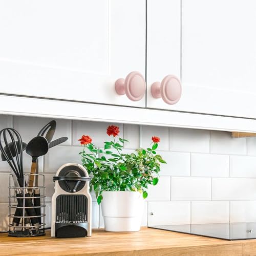 image for Ravinte 40 Pack 1-1/4 Inch Kitchen Cabinet Knobs Pink Frosted Zinc Pul