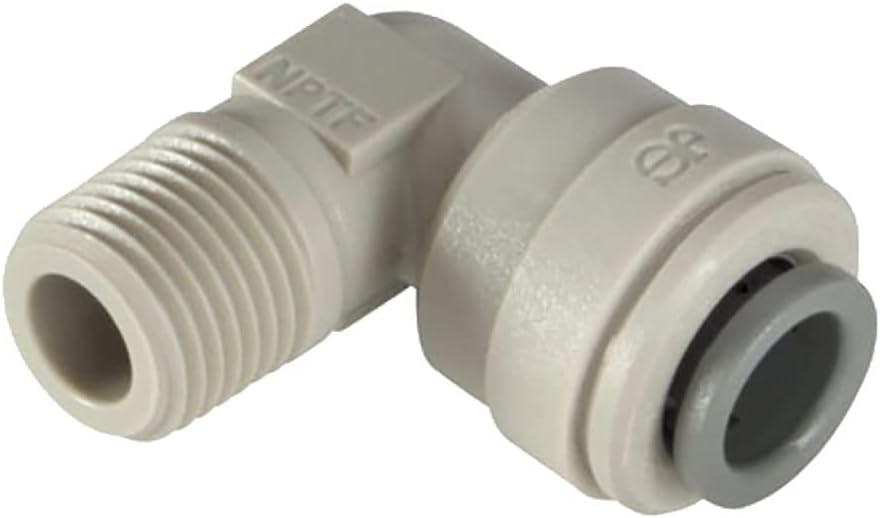 IPW Industries Inc-John Guest - Acetal Fixed Elbow Quick Connect Fitting 5/16" OD / 1/4" NPT / PI481022S