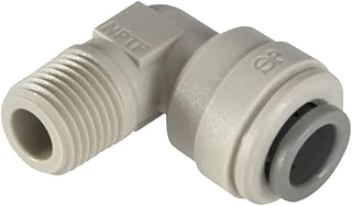 IPW Industries Inc-John Guest - Acetal Fixed Elbow Quick Connect Fitting 1/4" OD / 1/4" NPT / PI480822S