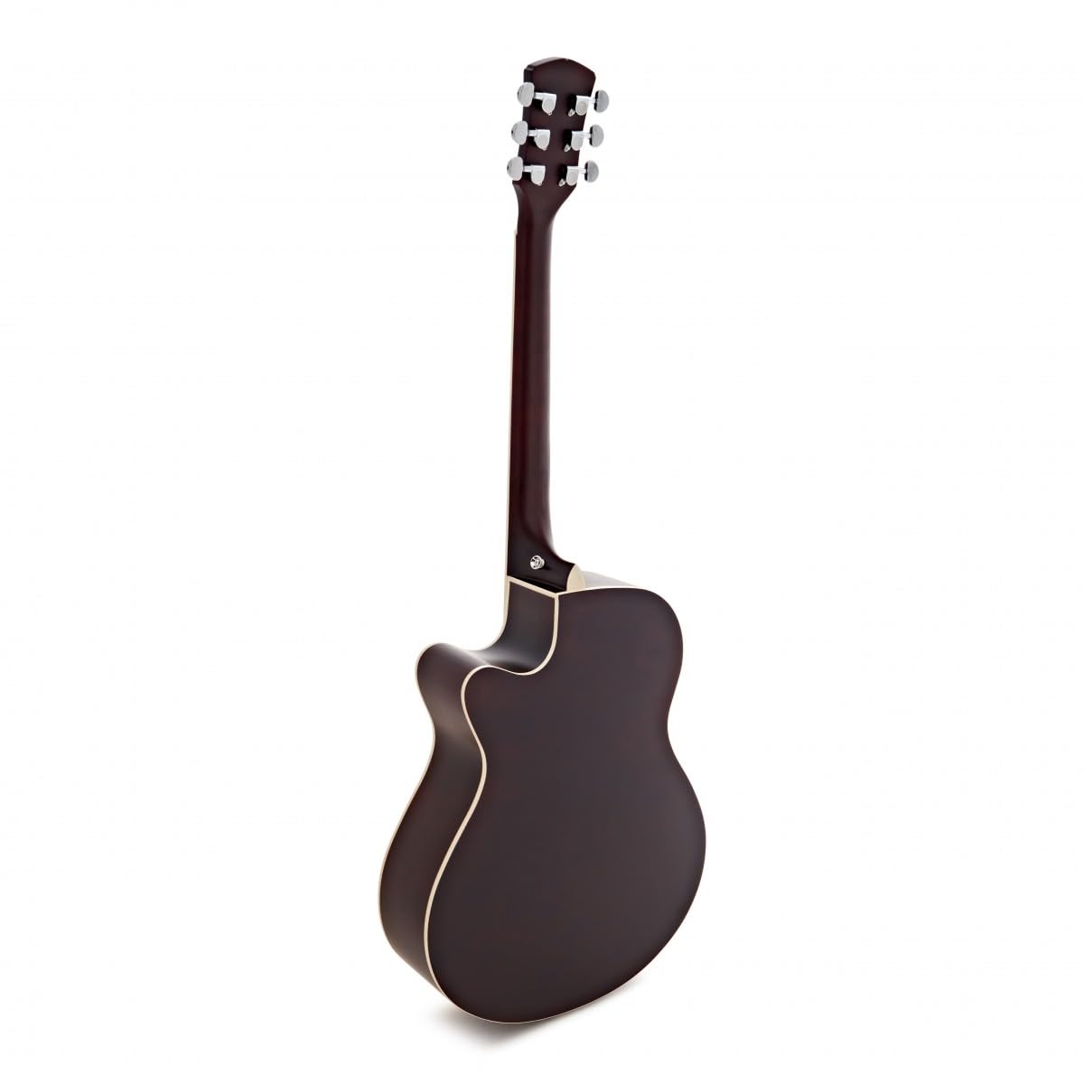 Pacchetto di Chitarra Acustica a Cutaway Singolo di Gear4music | Costruzione in Tiglio per Toni Chiari ed Equilibrati, Manico a C Comodo, Custodia, Corde, Accordatore e Capotasto