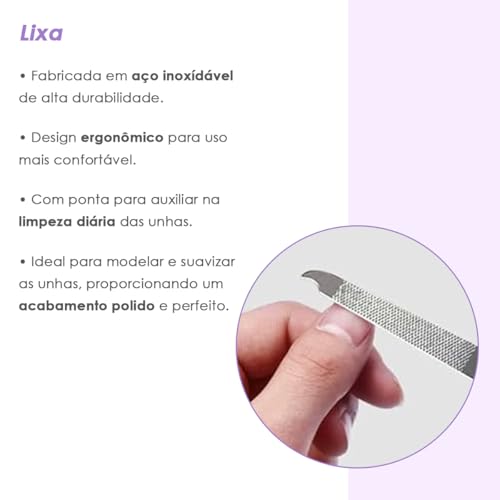 Kit de Manicure Alicate e Lixa em Aço Inox – Precisão, Durabilidade e Cuidados Profissionais para Su