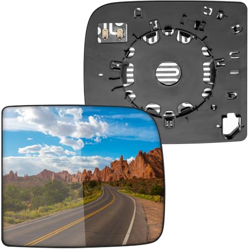 Image of Passenger Side Mirror Replacement for Dodge Ram 1500 Truck 2009-2018, for Ram 2500 3500 Truck 2010-2018 - Right Side Mirror Glass, Rear View Mirrors Glass with Power Heated