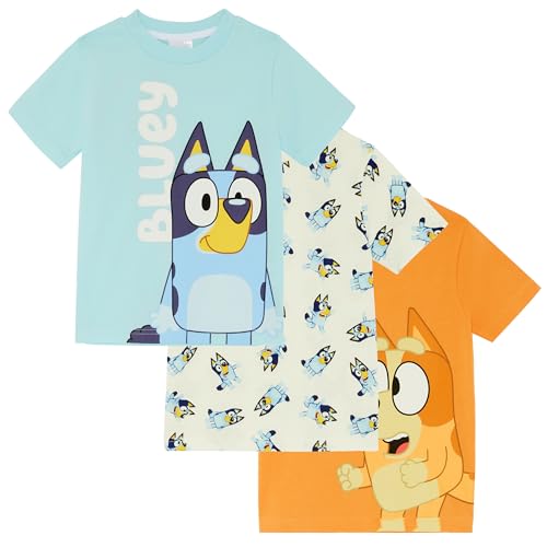 T-Shirts Bluey & Bingo en coton pour enfants, parfaits pour jouer au parc en été