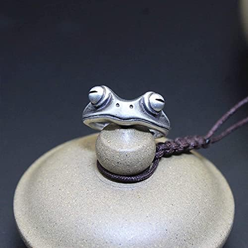 LOLIAS 4Pcs Frog Open Rings Set Vintage Frog Open Cuff Rings Adjustable Cute Animal Frog Ring Punk Frog Finger Ring Knuckle Stackable Ring Jewelry for Women Men