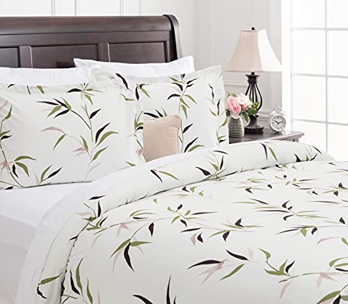 Chanasya Bamboo Print Duvet Cover Set - Duvet Cover (68” X 90”) & 1 Pillow Sham (20” X 26”) - 2-Piece Set, Twin Size #TOP1