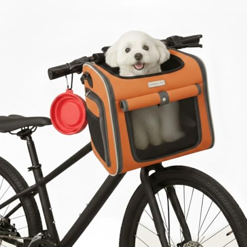 Luniko Dog Bike Basket with Safety Strap