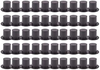 Toyvian 100pcs Mini Black Top Hats Plastic Magician Hats Christmas Black Top Hats for DIY Craft Embellishing Creating Party Supplies S