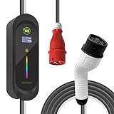 ▶Mobile EV Ladekabel◀Die langlebige Kabellänge von 5M erfüllt Ihre Ladeanforderungen in privaten Garagen und öffentlichen Ladestationen. Diese mobile Wallbox kann auf Reisen oder auf Geschäftsreise im Auto mitgenommen werden.