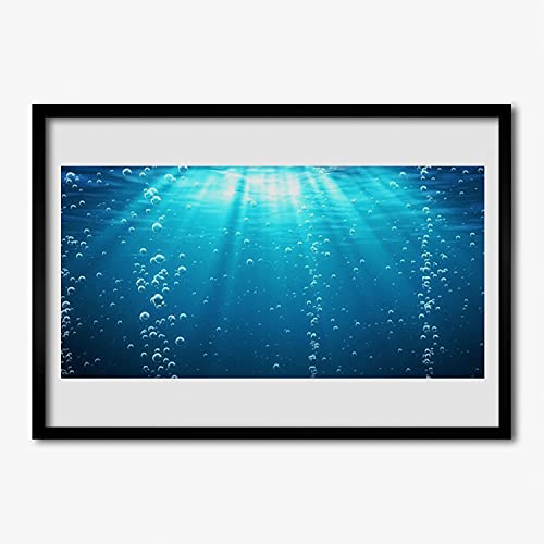 Cadre en MDF avec affiche 70x50 cm art de l'eau pour sublimer votre décoration de cuisine