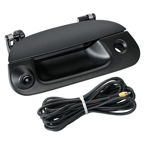 Image of Tailgate Handle Backup Camera Fit for Ford F150 F250 F350 F450 F550 Super Duty 1997-2007, Fit for Explorer Lobo 2001-2005 Tailgate Reversing Rear View Park Assist Camera RCA Plug 7L3Z-9943400AA