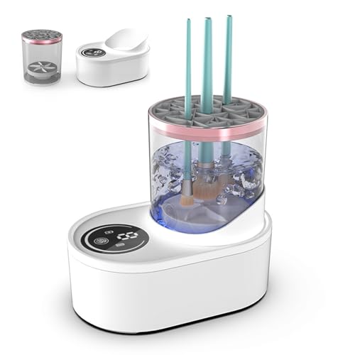 3 in 1 Electric Makeup Brush Cleaner and Dryer,2025 New Electric Makeup Brush Cleaner Machine, Automatic Spinning Cosmetic Tool for All Size Beauty Makeup Brush Set (008)