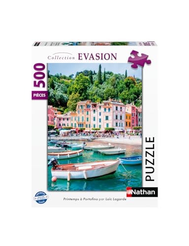 Puzzle 500 pièces : Printemps à Portofino Loïc Lagarde Ravensburger Nathan - vue 4